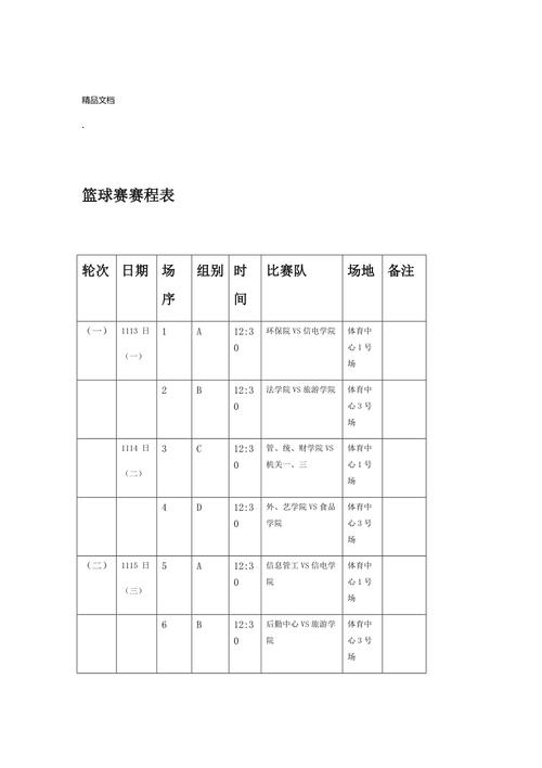男篮赛程表中国